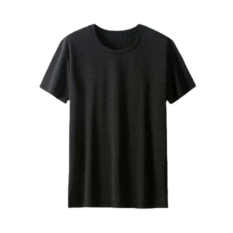 

New Men's Motorcycle Ice Silk T-Shirt Thin Cool Breathable Quick Drying Short Sleeve Top Summer Short Sleeve Plus Size