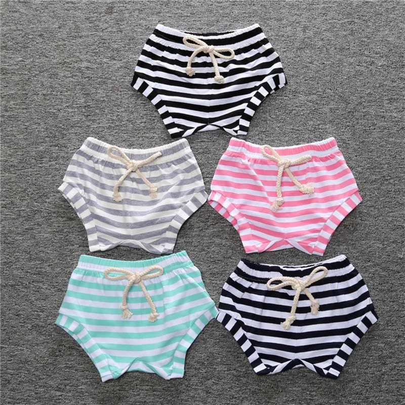 Милые мешковатые шорты для маленьких мальчиков и девочек летние полосатые