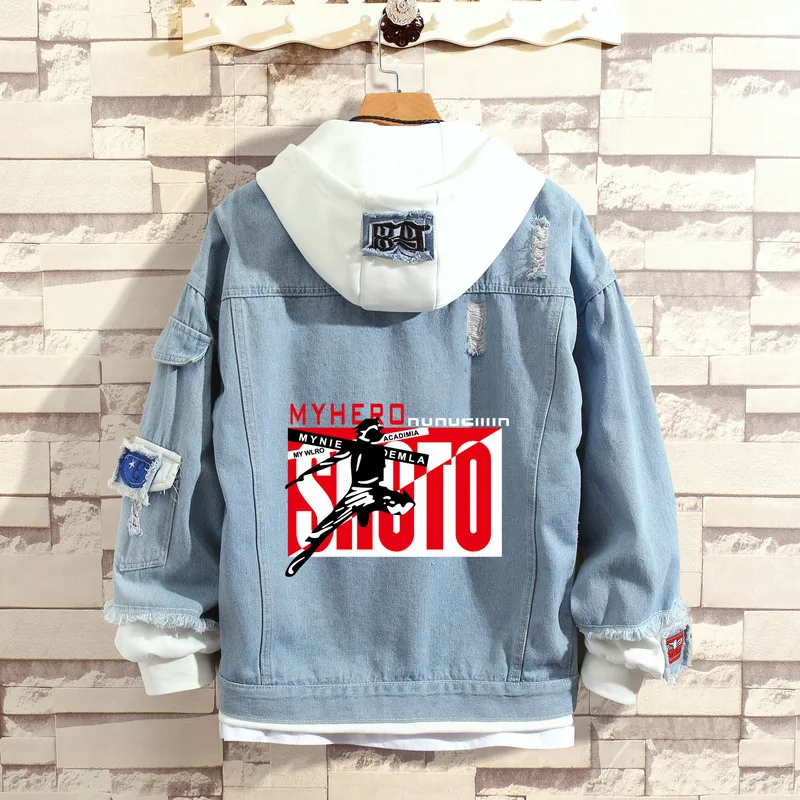 Женская джинсовая куртка Boku толстовка с капюшоном для косплея мидория из м/ф Моя