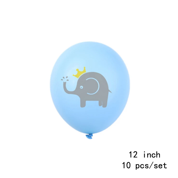 Blue Balloon-10pcs 1 компл. Слон детский душ/пол раскрыть украшения мультфильм воздушные шары Торт Топперы коробка для конфет с днем рождения День рождения выберите вечерние принадлежности - Цвет: Blue Balloon-10pcs