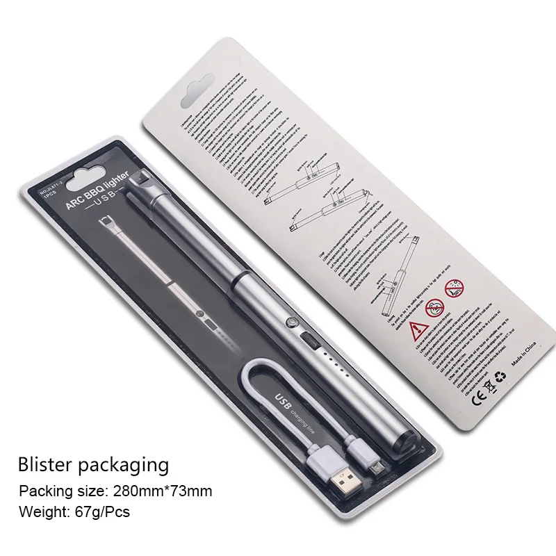 Новый USB Перезаряжаемые дуговая Зажигалка для свечей с двойной Безопасность