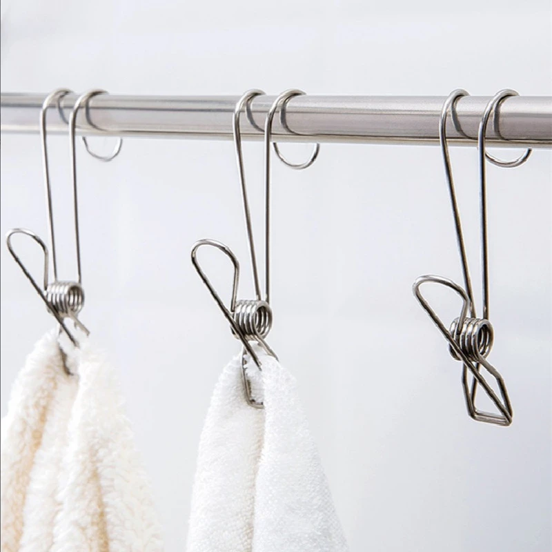 

Stainless steel windproof clothespins for household drying clothes, small clips for clothes and socks, 5 packs