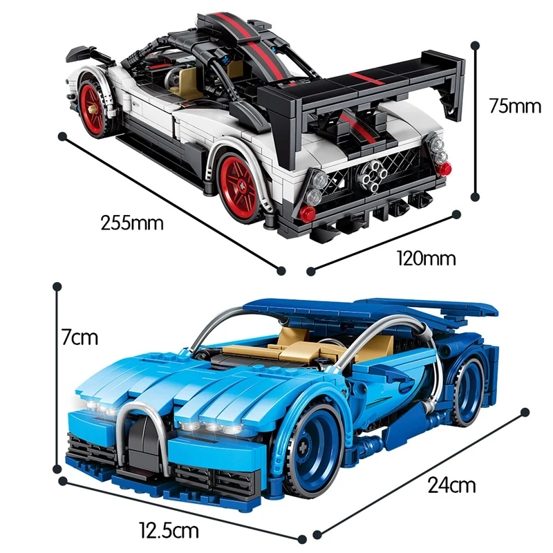 

641pcs Technic Super Sport Car Building Block Speed Champions Racing Vehicle Simulation Model Toys Bricks Gifts for Boys