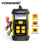 Автоматический тестер автомобильных аккумуляторов KONNWEI KW510, 12 В, импульсный ремонт, 5 А, зарядные устройства для влажных и сухих аккумуляторов AGM Gel, свинцово-кислотный инструмент для зарядки