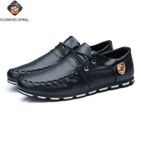 breathable solid color slip on man driving shoes spring and autumn new style breathable male peas shoes business shoes driving