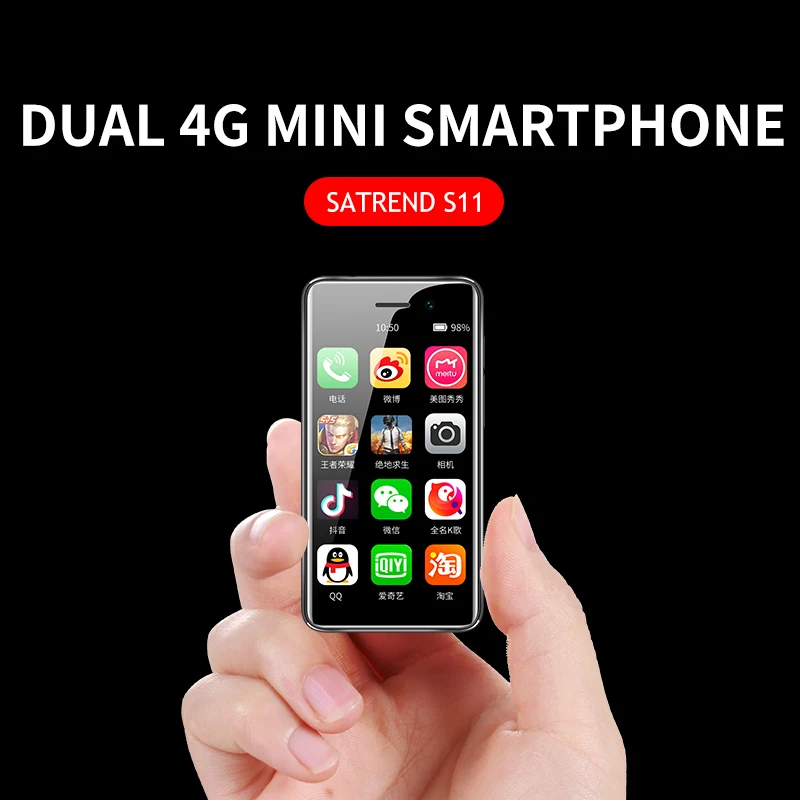 Мини-смартфон 3,2" Dual 4G LTE MTK6739 четырехъядерный 2 ГБ+ 16 Гб gps ультра тонкий телефон маленький Android мобильный телефон Satrend S11