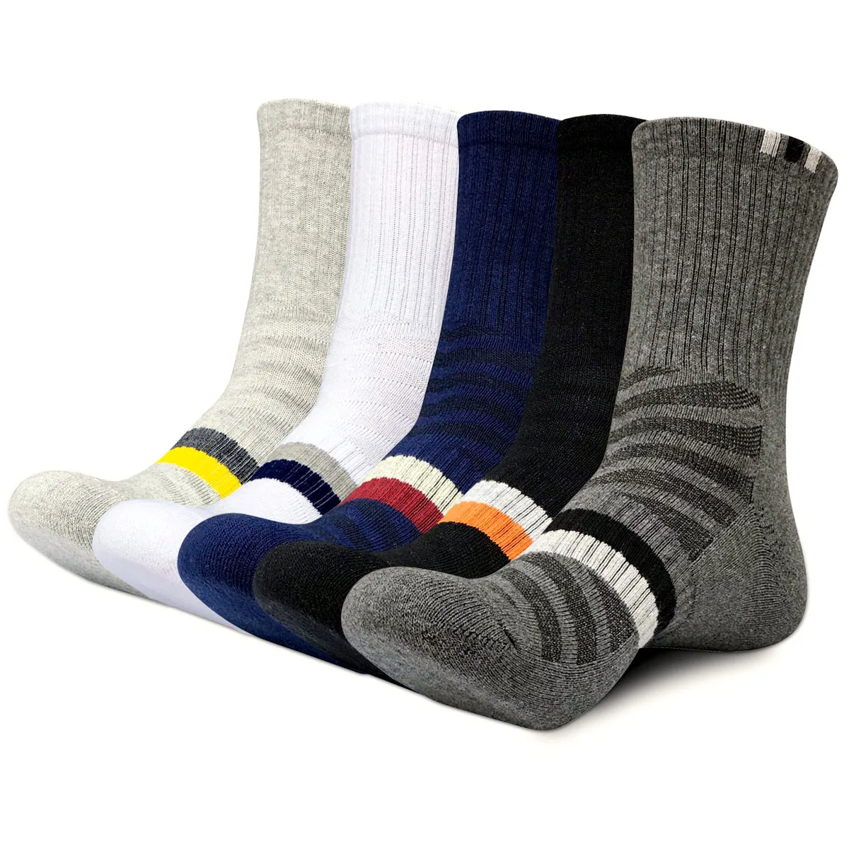 Breathable Sport Socks Winter Male Casual Business Socks Solid Color Socks Cotton Men Fashion In Tube Socks 1 Pair