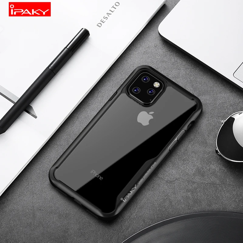 Для apple iphone 11 pro max Чехол iPaky силиконовый акриловый Гибридный противоударный прозрачный чехол iphone 11 6,1 pro 5,8 max чехлы