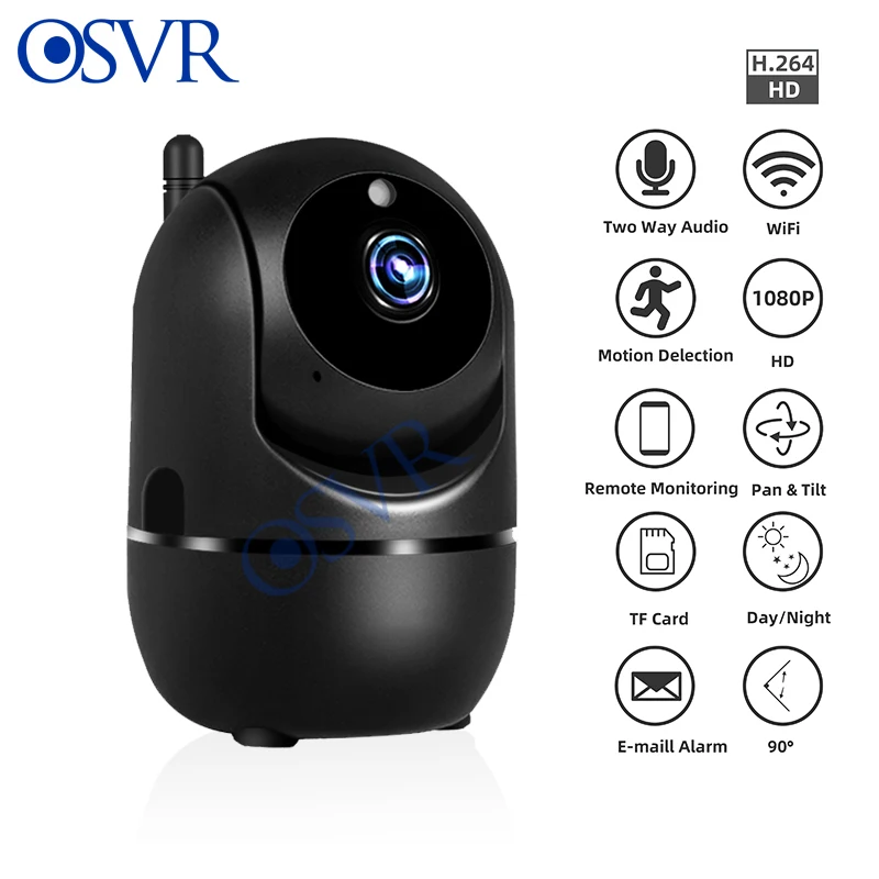 Мини IP камера YCC365 с автослежением HD 1080P Wi Fi|Камеры видеонаблюдения| |
