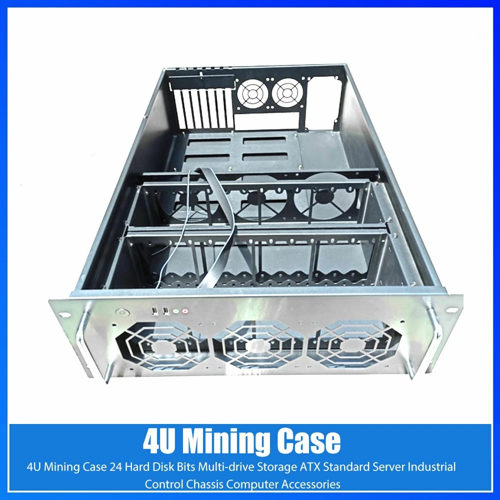 

4U server case for Chia mining 24 disk chassis frame rig server direct connection 24 hard disk bit ATX standard