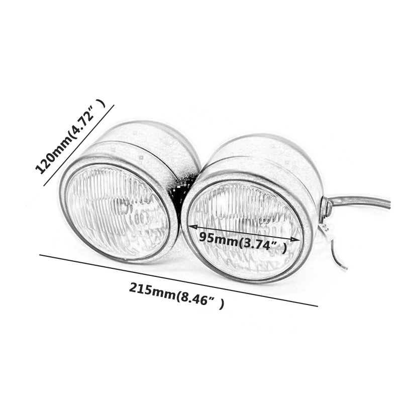 Черная мотоциклетная двойная передняя фара лампа с кронштейном подходит для Harley
