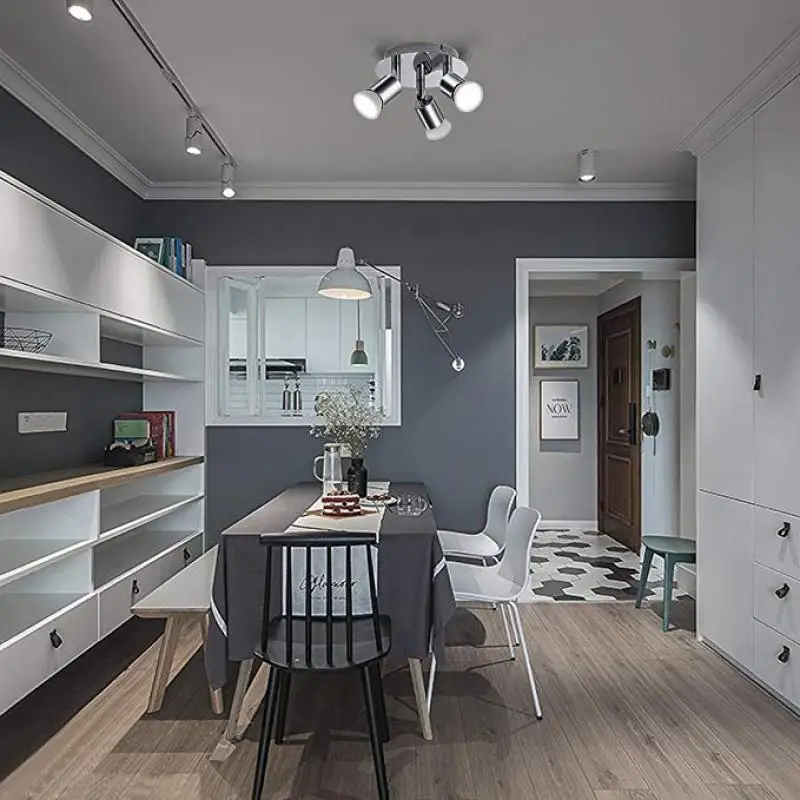 Светодиодный потолочный светильник с регулируемой поверхностью 3 головки GU10