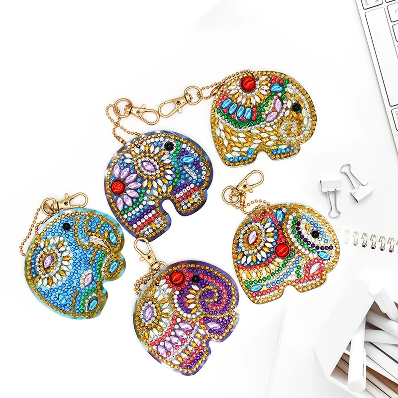 

Diamond Embroidery Keychain Diamond Painting Cross Stitch Bag Keyring Diamond Painting Accessories Craft Kit