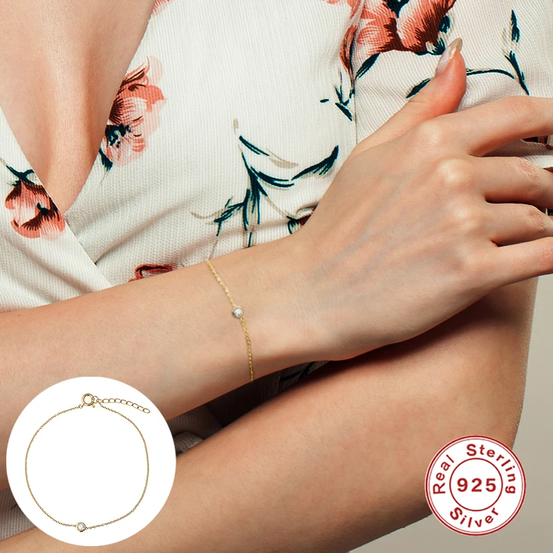 

CANNER 925 Silver Bracelets on hand with Colorful Zircon 18k Gold Plated S925 Sterling Plata Women Brazalete with Zirconia Ruby