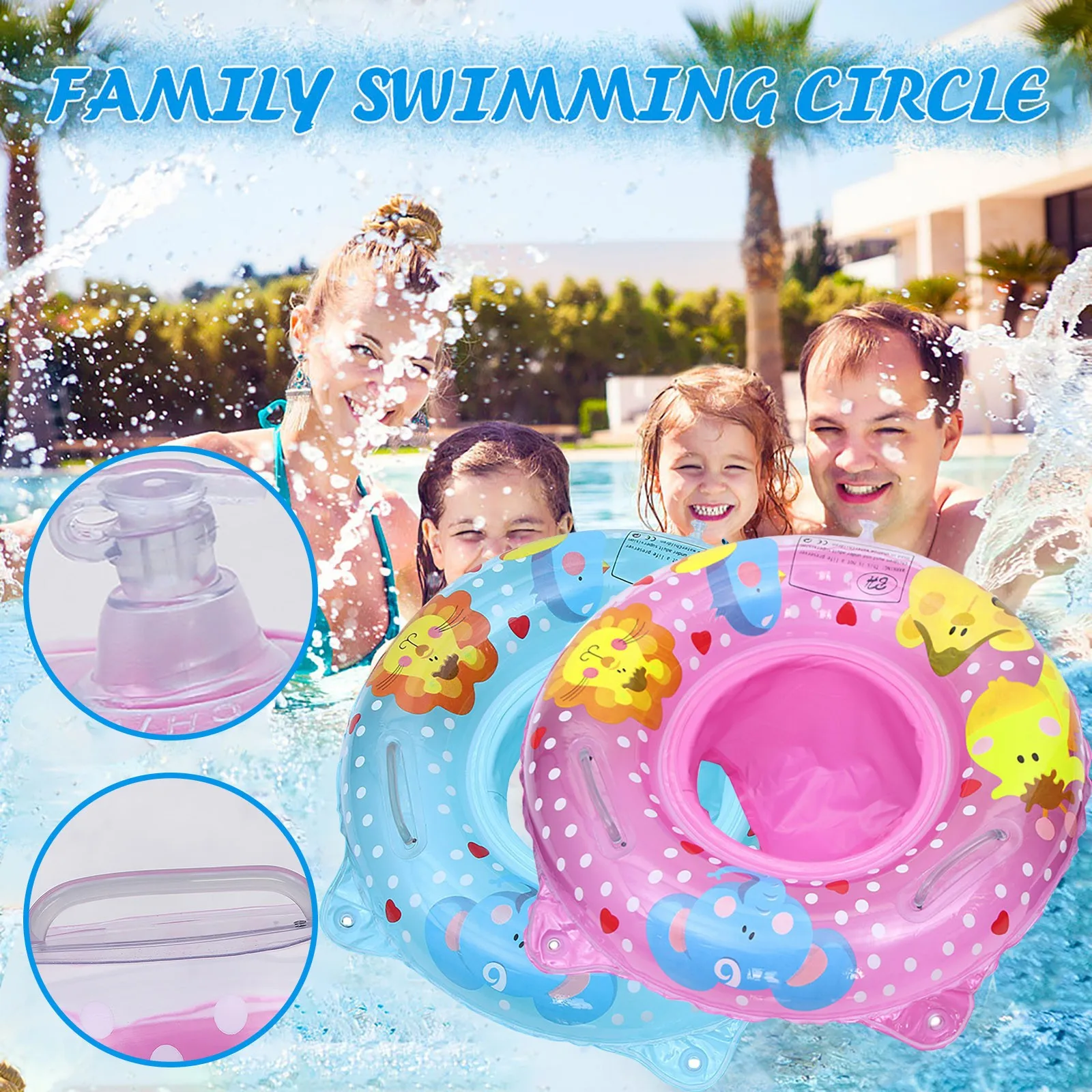 

Baby Swimming Ring Baby Armpit Ring Infant Seat Ring With Inflator Lifebuoy