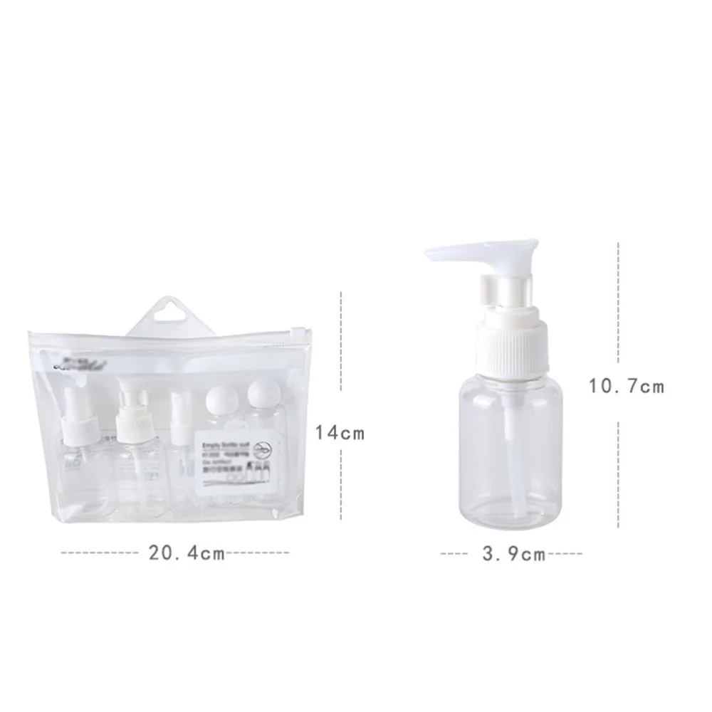 

1 Set 10pcs Travel Empty Bottle Kit Portable Pet Cosmetics Bottle Makeup Bottle Sprayer Bottle Cosmetics Container for Travel (W