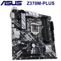 Материнская плата Asus PRIME Z370M-PLUS II LGA 1151 Intel Z370 Core i7/i5/i3 PCI-E 3,0 M.2, б/у оригинальная настольная Материнская плата Asus Z370
