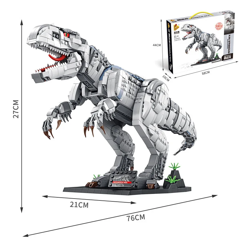 

2108 PCS New Dinosaur Series Creative Dinosaur:Indominus Rex 611002 Model Building Blocks Bricks Christmas Gifts for Children
