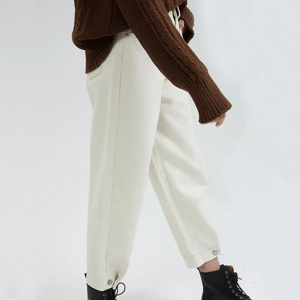 Женские повседневные джинсы Wixra однотонные брюки до щиколотки с высокой талией и