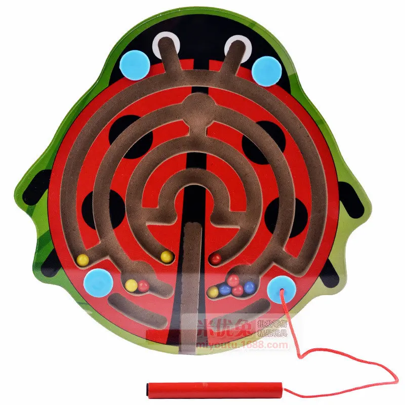 

Magnetic Pen Labyrinth Unlock Kids Wooden Toys Kindergarten Supplies Educational Intelligence Children Montessori Maze Baby Gift