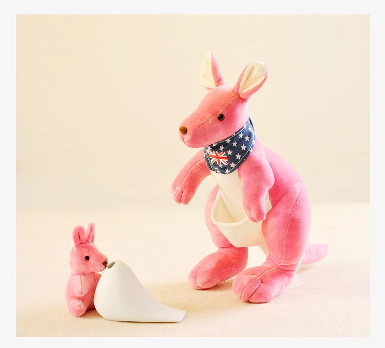 32см австралийская игрушка-плюшевый кенгуру милый творческий мама и ребенок наполненные игрушки детский подарок на день рождения.