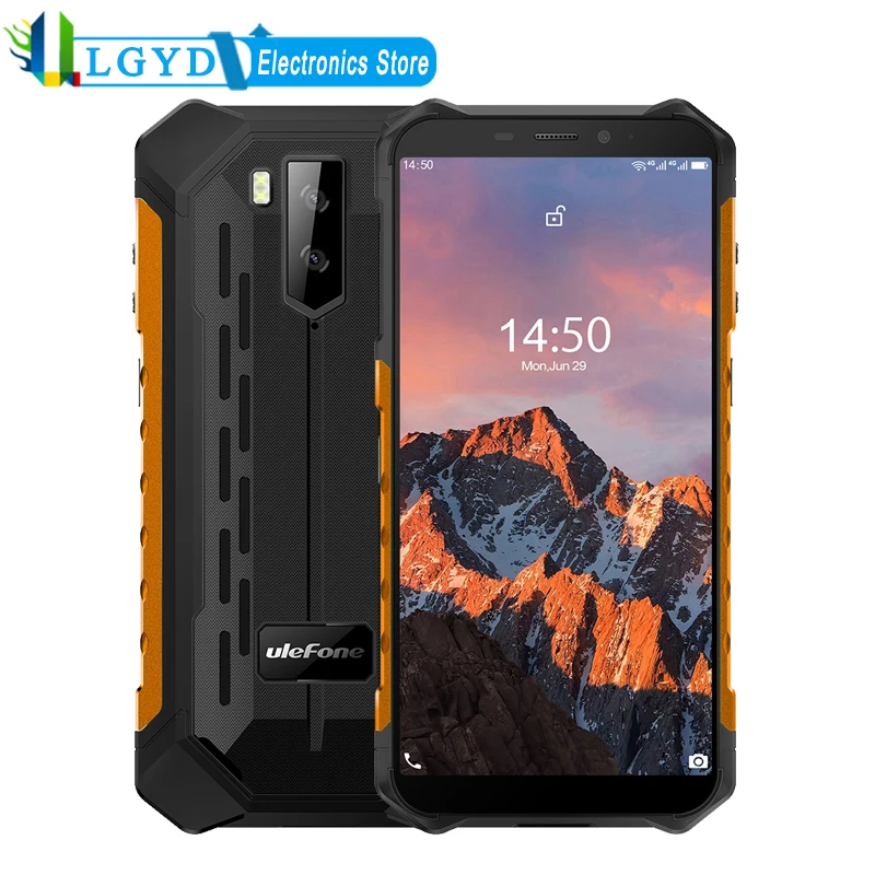 Ulefone Power X5 Pro Прочный телефон 4 Гб + 64 ГБ Android 10 0 5 дюйма Dual SIM LTE сети 4G FDD смартфон NFC