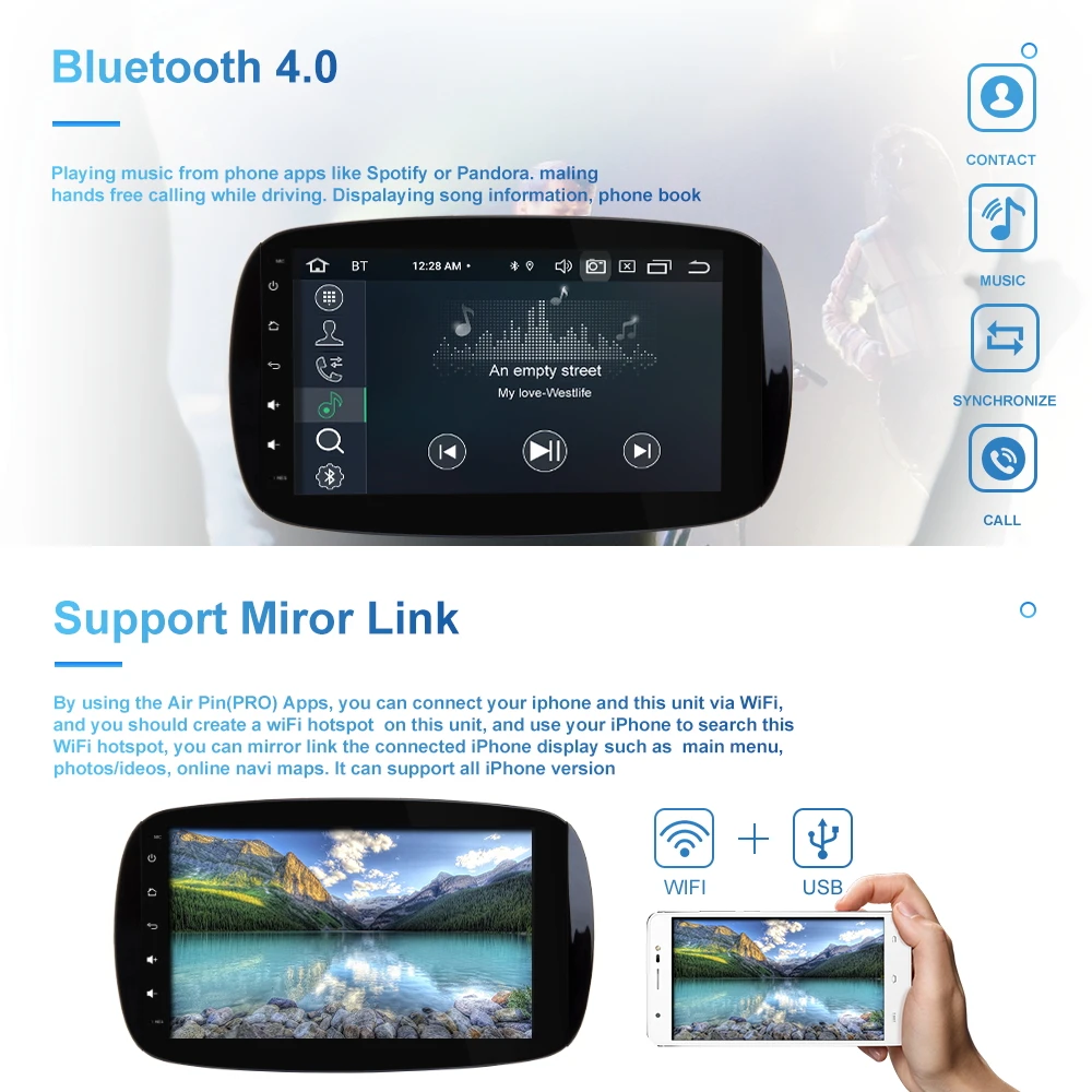 ZLTOOPAI Octa Core Авто Радио Android 10 для Mercedes Benz SMART 2016 2018 Автомобильный GPS навигатор стерео