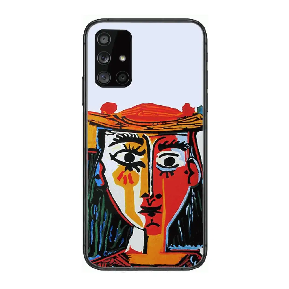 

Picasso abstract Art painting Phone Case Hull For Samsung Galaxy A 90 50 51 20 71 70 40 30 10 80 E 5G S Black Shell Art Cell Co