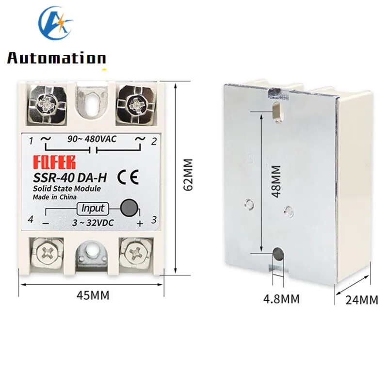 Твердотельное реле SSR-10DA-H 10A на самом деле 3-32V DC - 90-480V AC SSR 10DA 15DA 25DA 40DA твердотельный