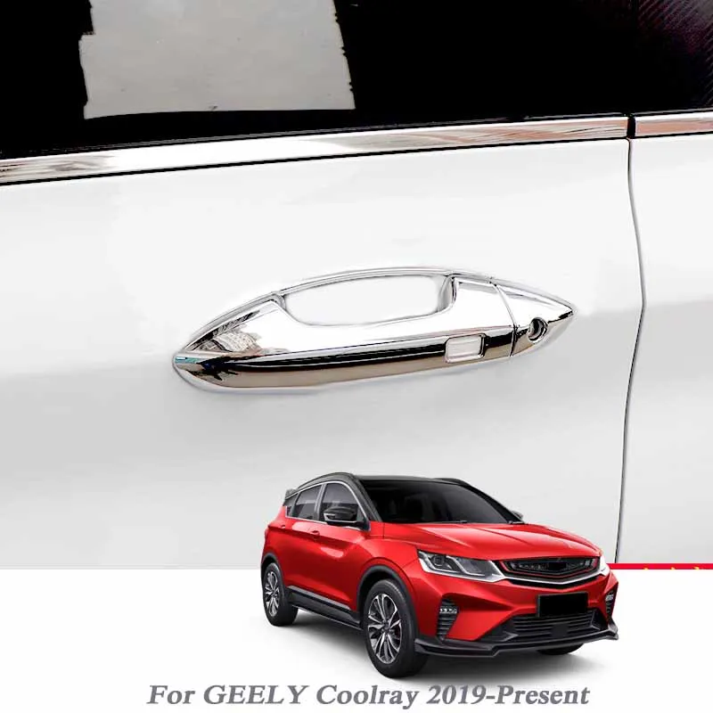 

Car Styling Car Door Handle Cover For Geely Coolray 2019-Present Car Bowl Decorate Sequin Trim Protector External Accessory