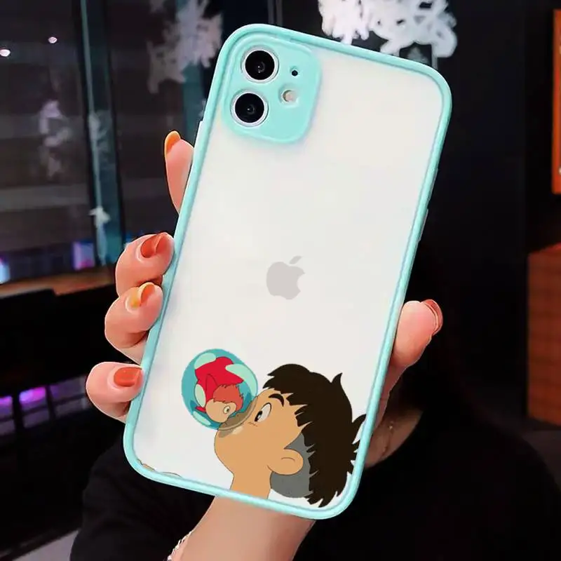 

Ponyo on the Cliff Phone Case Matte For iPhone 12 Mini 11 Pro XR XS Max 7 8 Plus X Hard PC Back Cover