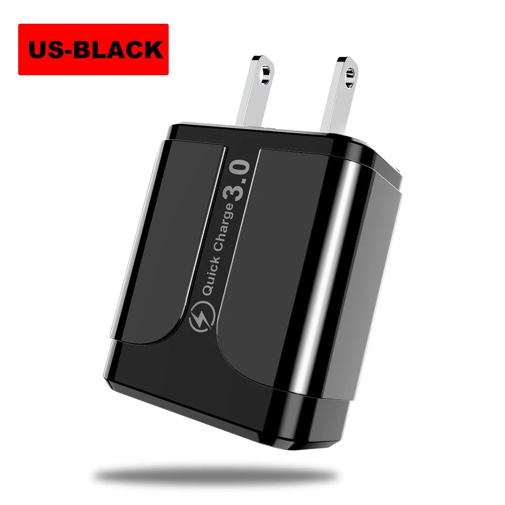 US Black Зарядное устройство USB Vanniso Quick Charge 3,0 18 Вт QC 3,0 Быстрая зарядка AFC FPC usb зарядка мобильного телефона зарядное устройство для iPhone samsung Xiaomi - Тип штекера: US Black