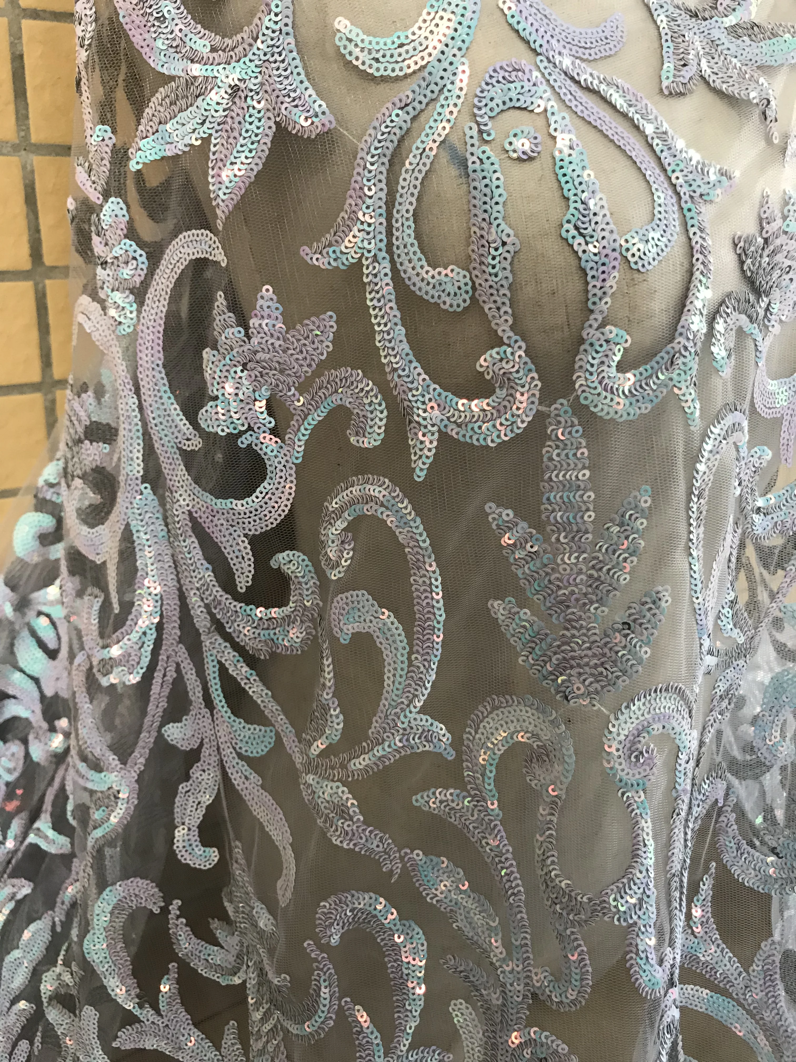 

Новейший французский сетчатый кружевной J-32682 с блестками высокого качества для модного шоу