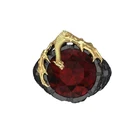 Мужское кольцо в стиле панк, готика, рок, два цвета, красный кристалл, Огненный Дракон, винтажный набор колец, аксессуары для бохо