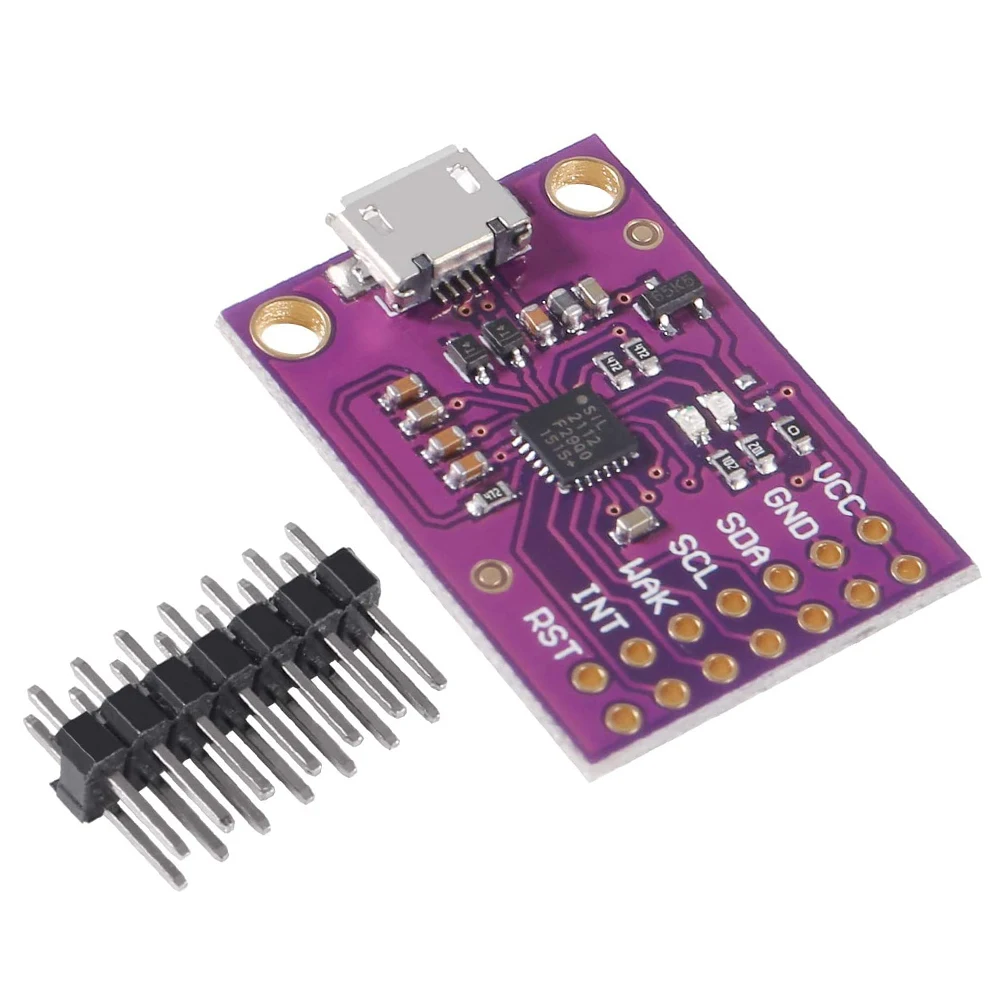 

1PC CP2112 Debug Board USB to SMBus I2C Communication Module 2.0 MicroUSB 2112 Evaluation Kit for CCS811 Sensor Module