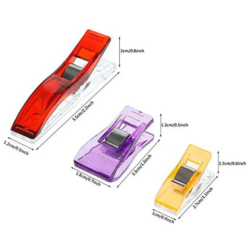 3 размера 100 шт Пластиковые зажимы для шитья держатель тканевые Лоскутные Швейные