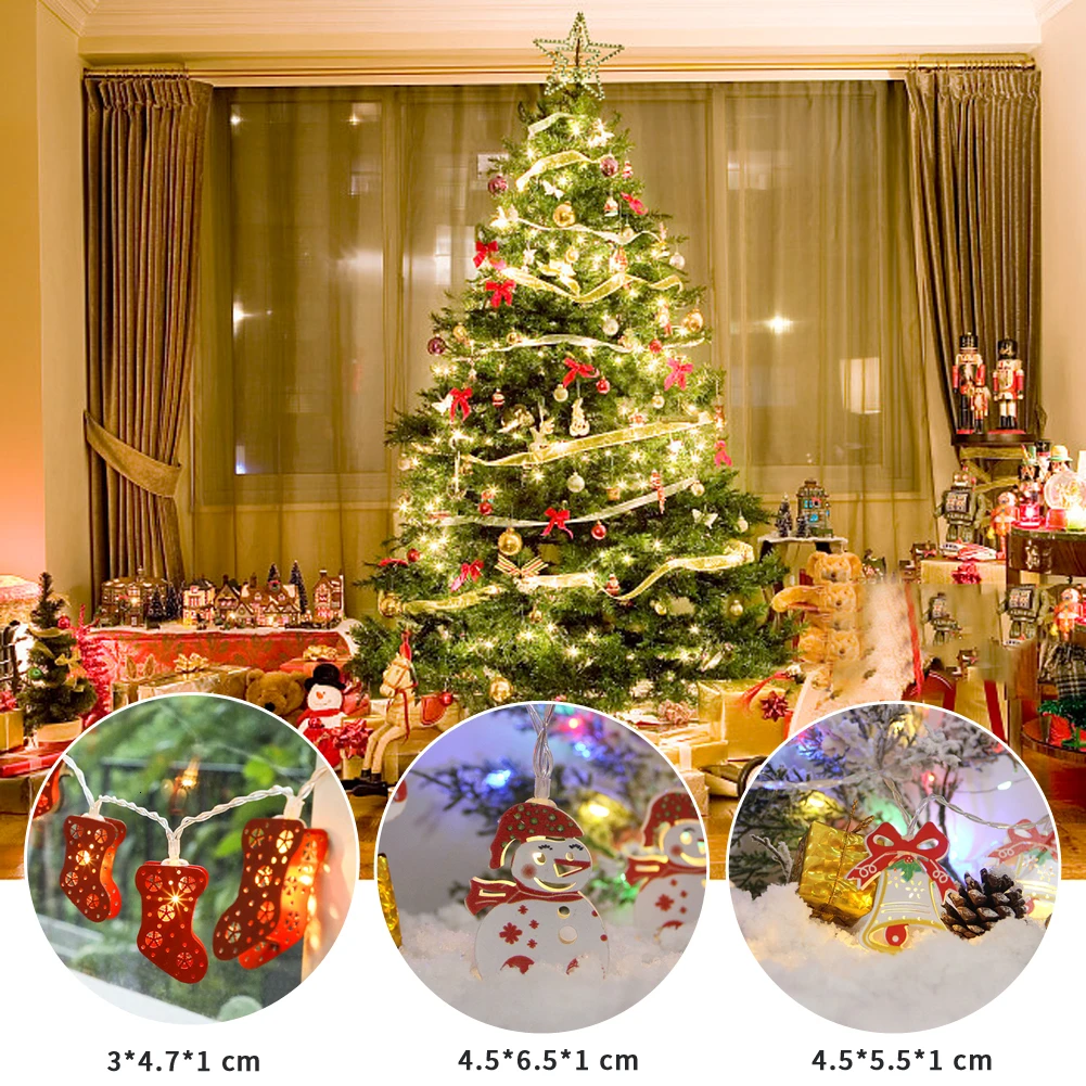 1 5 м 10 светодиодов Рождественская елка украшения Рождественские Navidad носки со