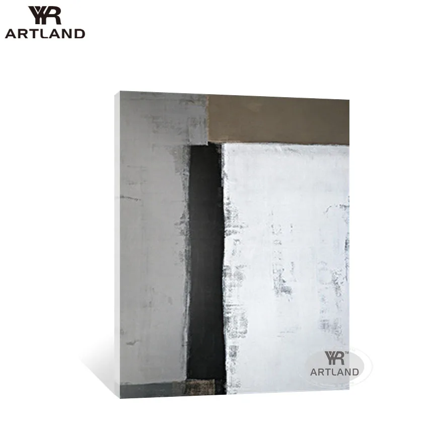 

Nordic style gray and white Modern abstract Hand painted canvas oil painting wall art picture for living room bedroom no framed