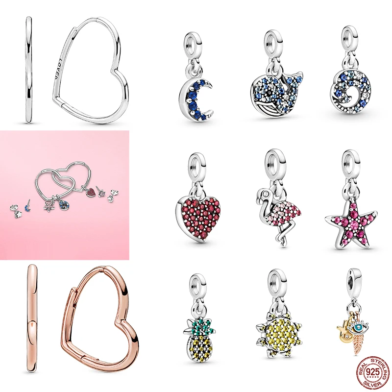 

Hot Sale 925 Sterling Silver Asymmetrical Heart Hoop Earrings for Women Earring Stud Fine Fashion Jewelry Gift