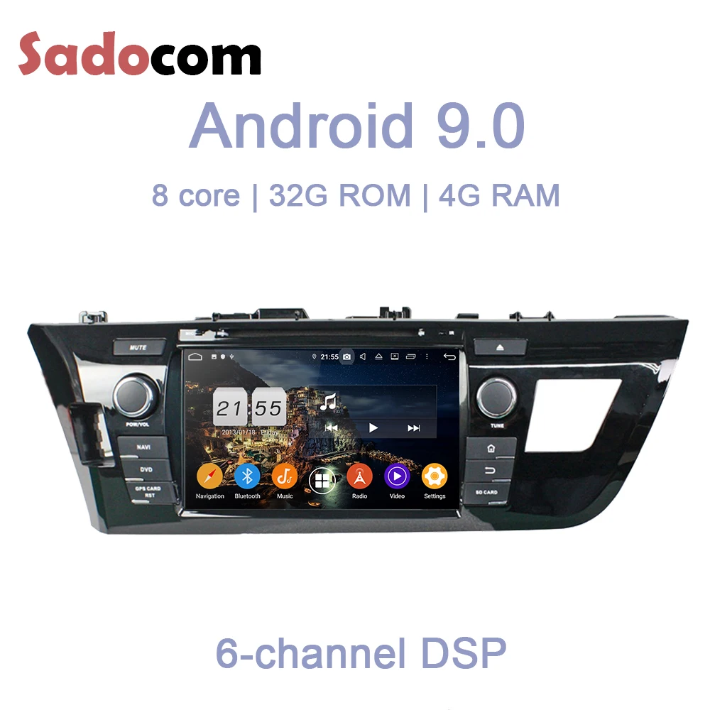 DSP 8 &quotHD Android 9 0 4 Гб RAM Octa core автомобильный dvd-плеер Wifi автомобильное радио RDS GPS