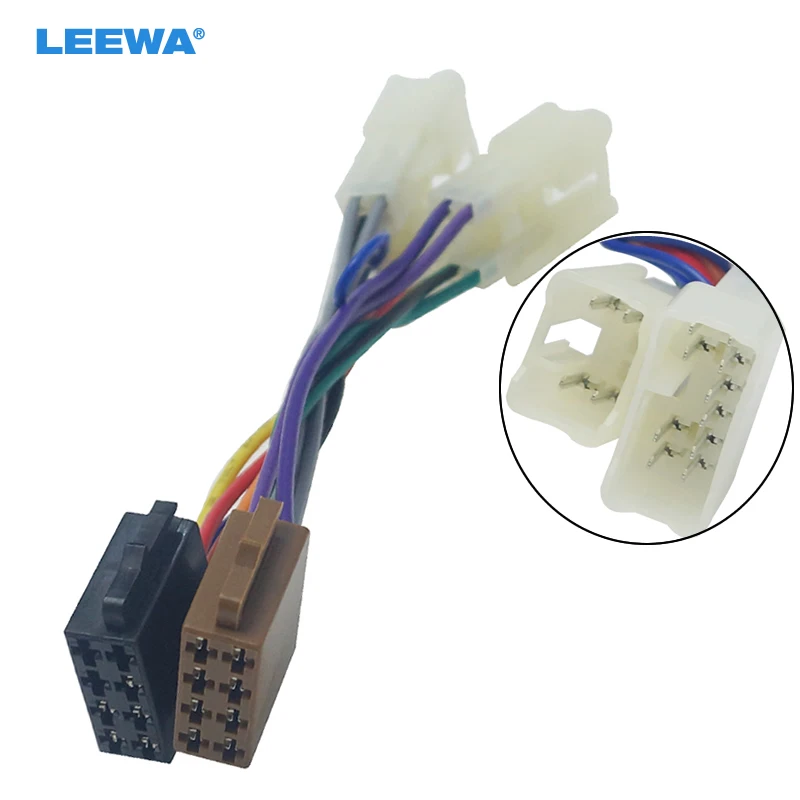 LEEWA 10 компл. Автомобильный стерео аудио конверсионный провод адаптер для ISO к Toyota