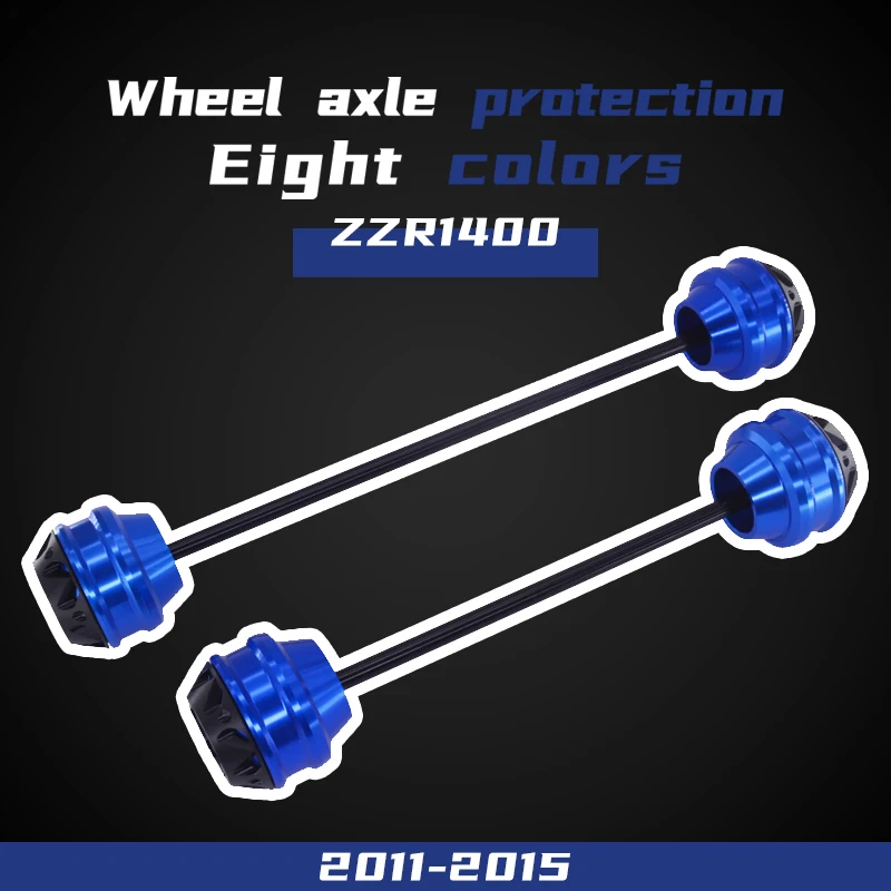 

FOR KAWASAKI ZZR1400 ZZR 1400 2011-2015 Motorcycle Front & Rear Axle Fork Sliders Wheel Protection Crash Pad Frame Protector