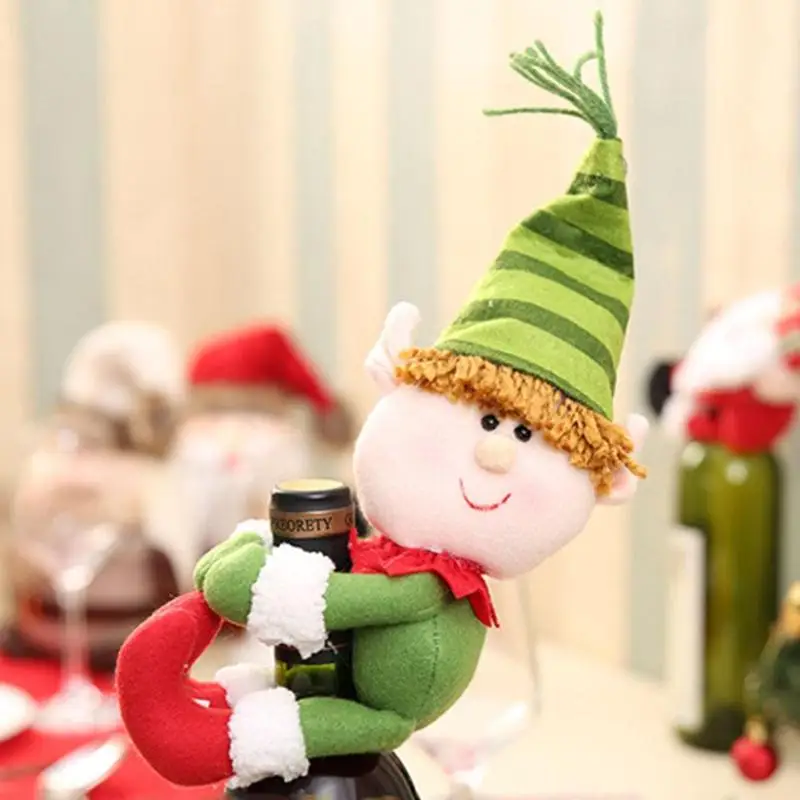 VKTECH Рождество Санта-Клауса и снеговика кукла дома орнамент вина украшение для