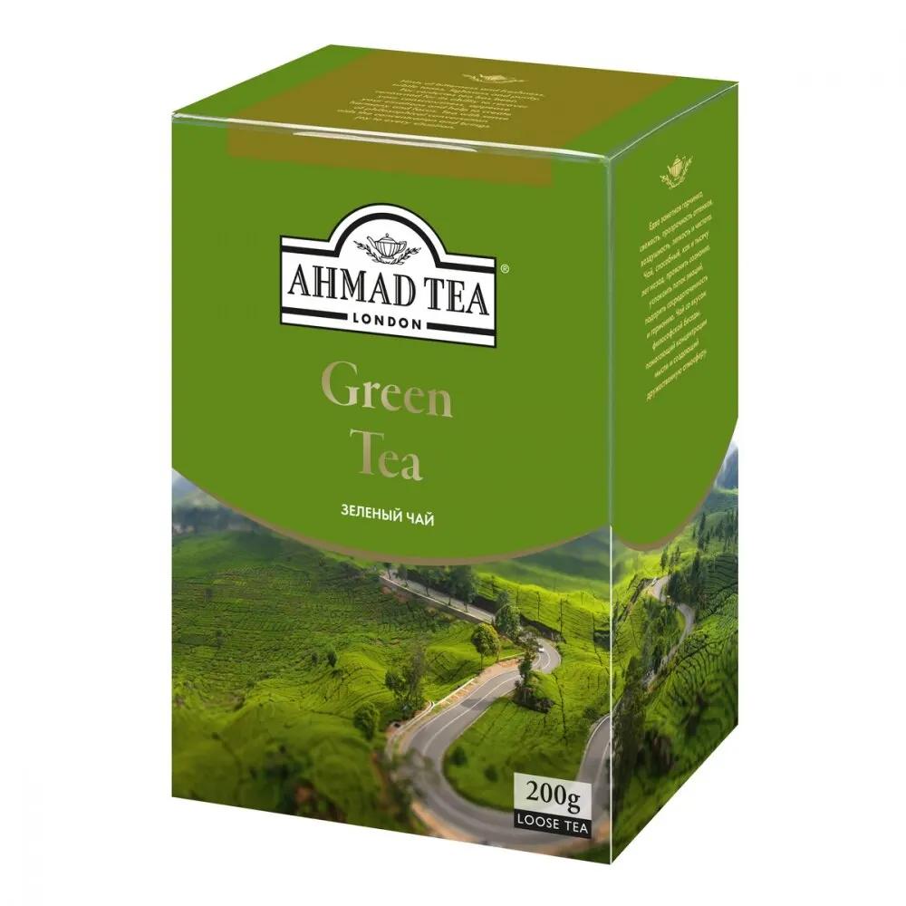 Чай Ahmad &quotGreen Tea&quot зелёный листовой 200 гр|Зеленый чай| |