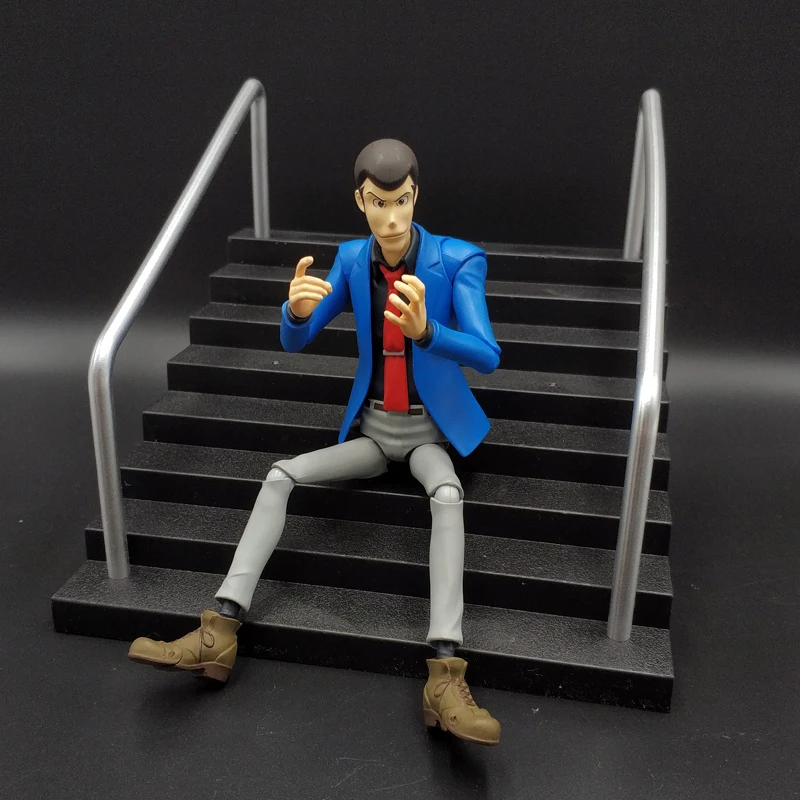 

1/12 PVC Platform Stairs Scene Model Accessories Fit For 6" Action Figure Doll Toys Black