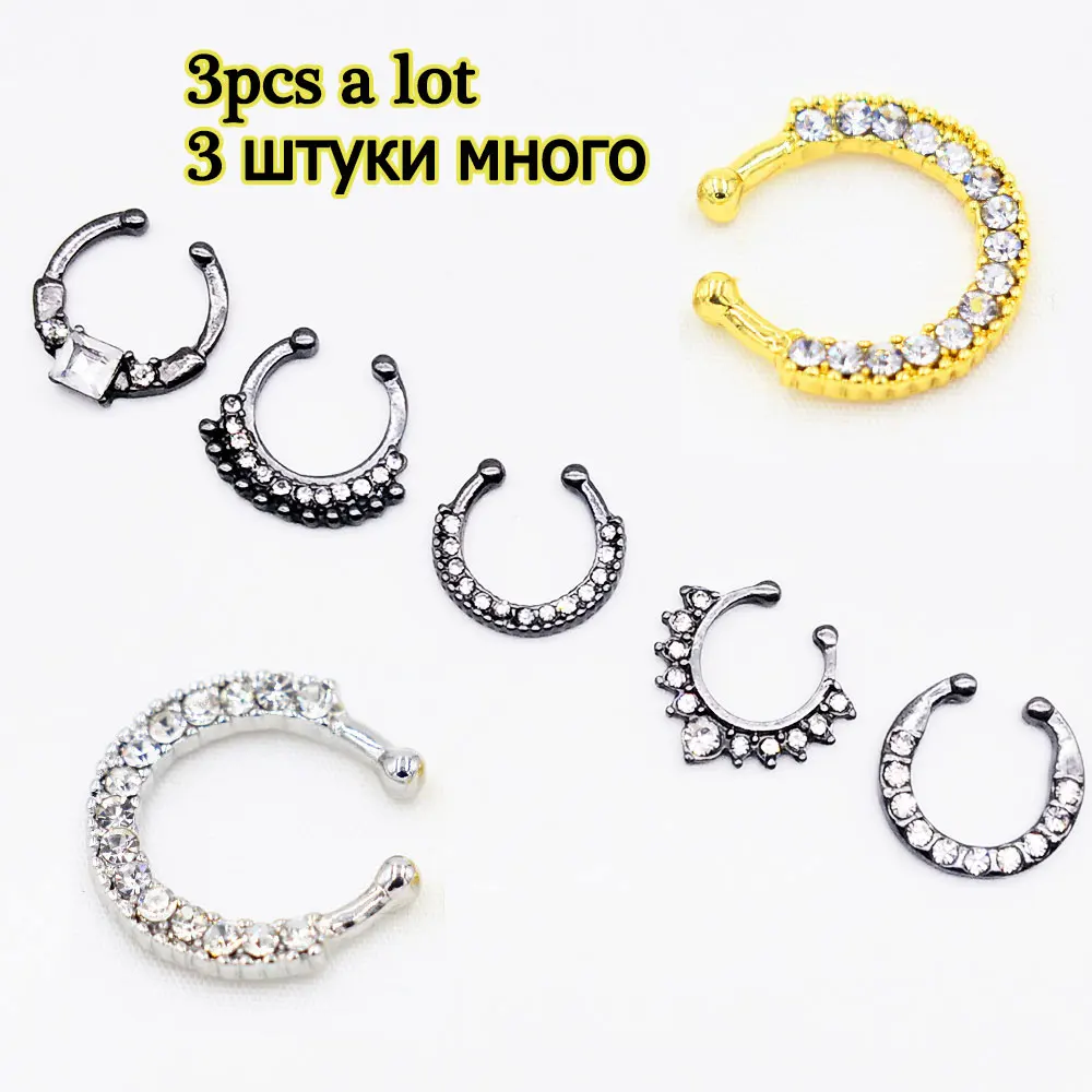 Для женщин 3 элемента в комплекте с украшением виде кристаллов фальшивый нос