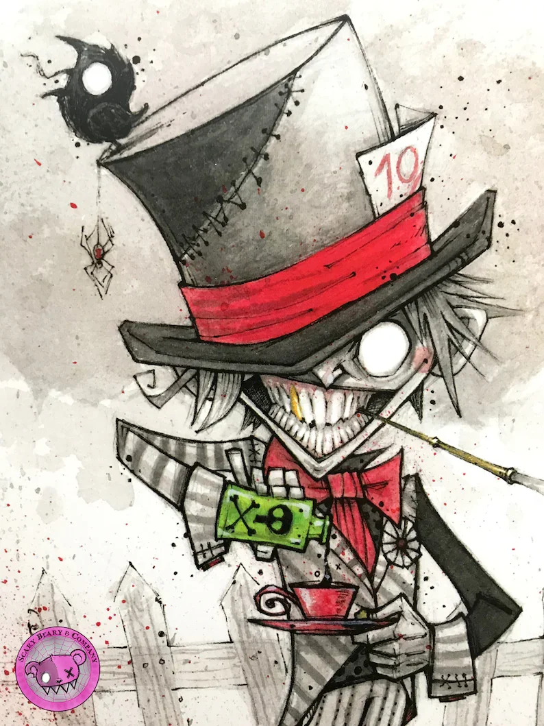 Картина на холсте The Mad Hatter настенная живопись для гостиной спальни домашний