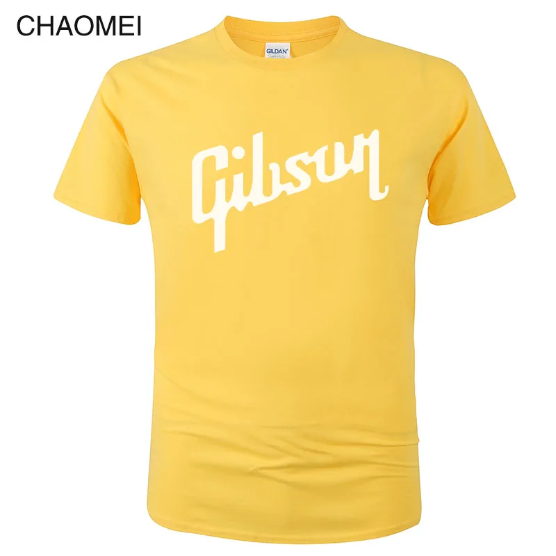 Летняя новая футболка Gibson Мужская хлопковая футболка с круглым вырезом Мужская футболка с коротким рукавом хип-хоп Homme Футболки Camisetas Hombre C36 - Цвет: 21