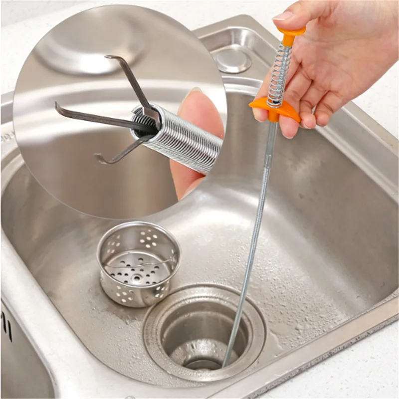 

Sewer Cleaning Brush Drain Brush Bendable Home Sink Tub Toilet Dredge Pipe 85cm Snake Brush Bathroom Kitchen Accessories