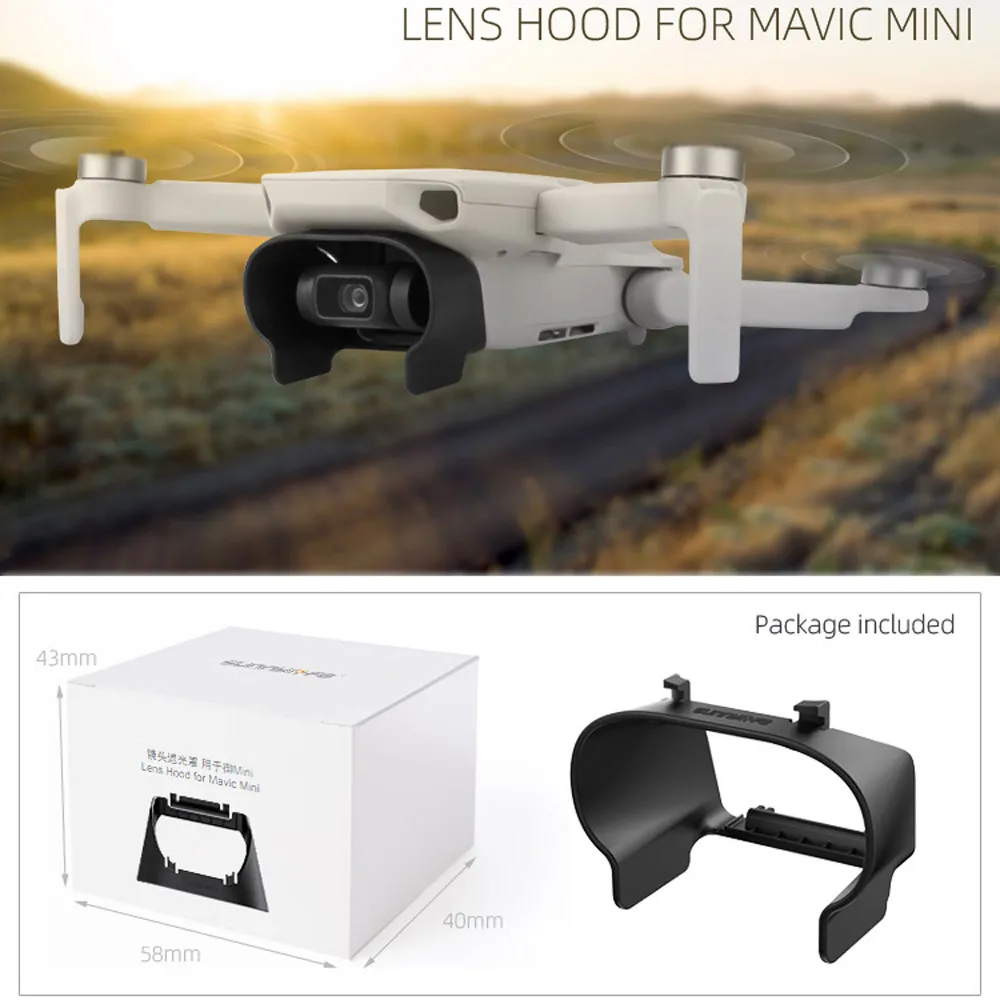 Новый стиль для DJI MAVIC мини бленда Защитная крышка Антибликовая Солнцезащитная